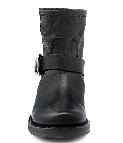 FRYE “Veronica Bootie” Women’s Oiled Leather Waterproof Boot (Black/Silver) NEW - Picture 4 of 6