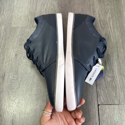 Lacoste Minzah 319 1 P CMA Mens Blue Leather Lifestyle Sneakers