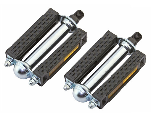 Pedali Bici In PVC 1/2 Pollice – Lowrider E BMX In Nero/Cromato (Blocco Sicuro)