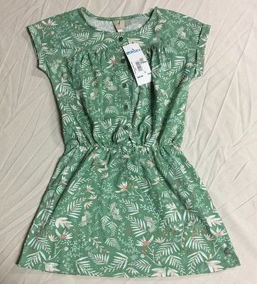 girls green floral dress