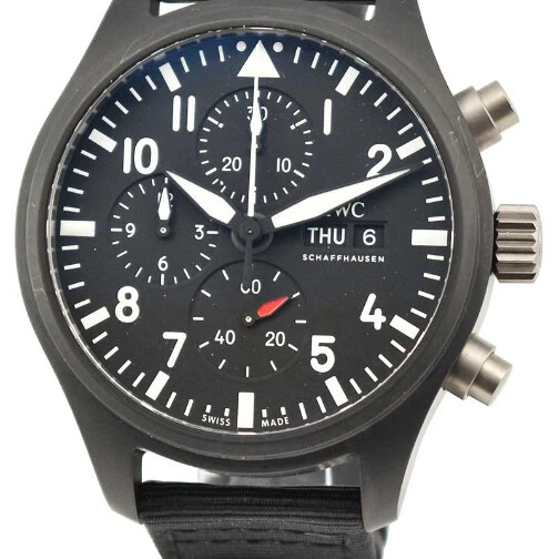 IWC - Pilots Chronograph Top Gun in Black Ceramic Ref IW389101