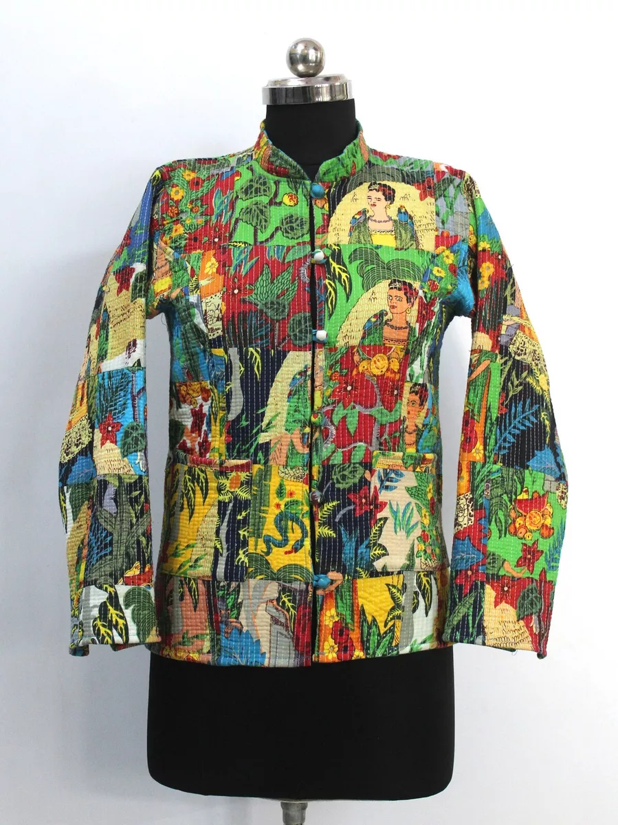 Printed cotton jacket womens cheap
