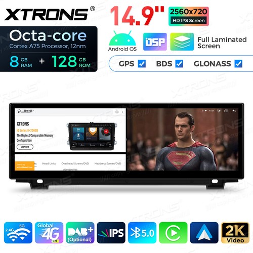 2K DSP 14,9" AutoRadio Android 14 8G+128GB GPS CarPlay Für BMW 5er F10 F11 NBT - Afbeelding 8 van 19