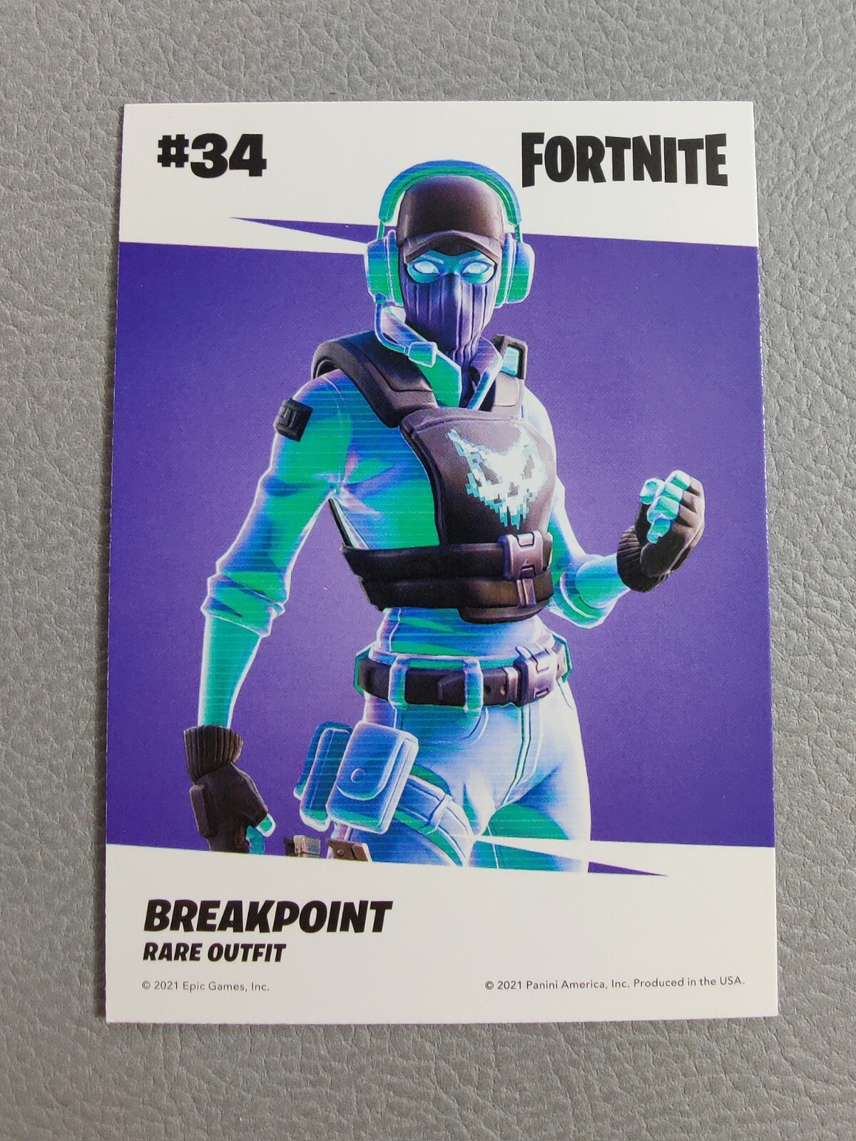Breakpoint 34 Rare Outfit NM/M 2021 Fortnite Series 3 Panini eBay