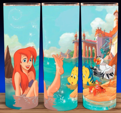 Ariel Little Mermaid with Feet - Sebastian - Scuttle Cup Mug Tumbler 20oz