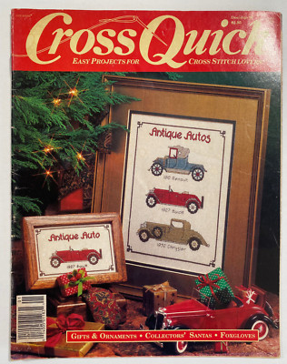 Cross Quick Magazine Easy Projects For Cross Stitch Dec / Jan 1990 Issue