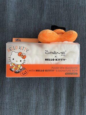 Brand New Creme Hello Kitty Halloween Candy Corn Plush Spa Headband Limited