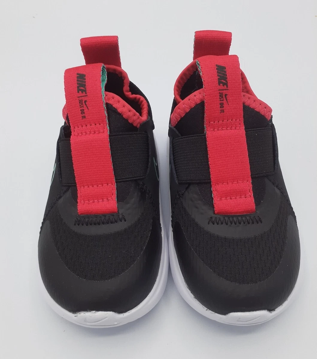 NIKE FLEX PLUS TD CW7430 008 BOYS SLIP ONS SHOES SIZE 6C NEW BLK