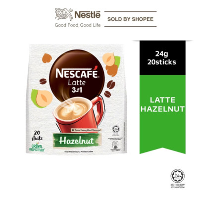 Nescafe White Coffee Hazelnut Flavour (24gx20's) X 2 Pack