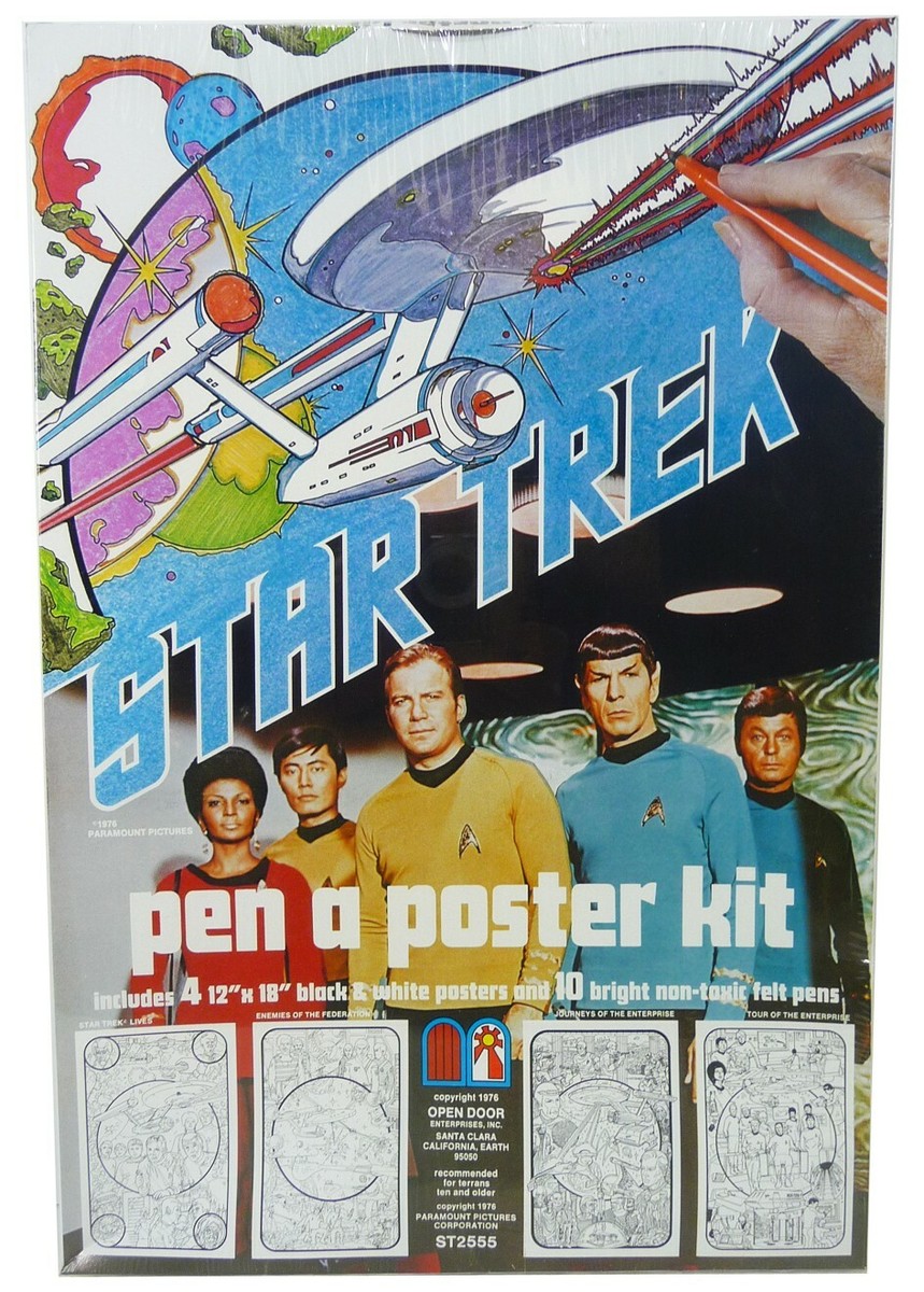 Vintage STAR WARS PEN-A-POSTER COLORING POSTER 1977 NEVER