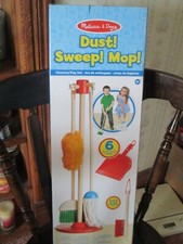MELISSA AND DOUG DUST SWEEP MOP CLEANING PLAY SET NIB