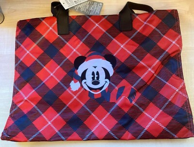 NEU MIT ETIKETT Neu Disney Parks/Store Mickey Mouse Weihnachten Tragetasche-rot 32x44x14cm