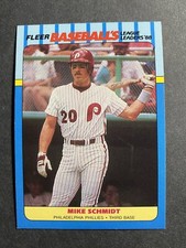 1988 Fleer Baseball League Leaders Mike Schmidt Baseball Card #35 Hall of Famer