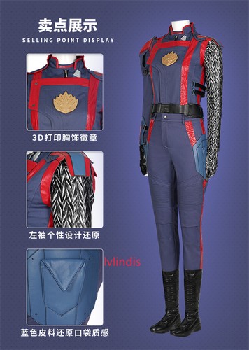 Guardians Of The Galaxy Vol.3 Nebula Women Costumes Cosplay Coat Trousers Suit - Picture 8 of 23