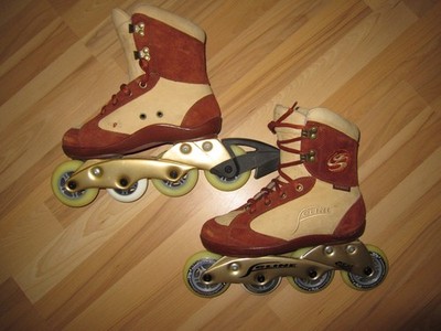 Seltene Urban Inline Skates Damen Rollerblade Gr. 38 Echtleder Einzelstück w neu