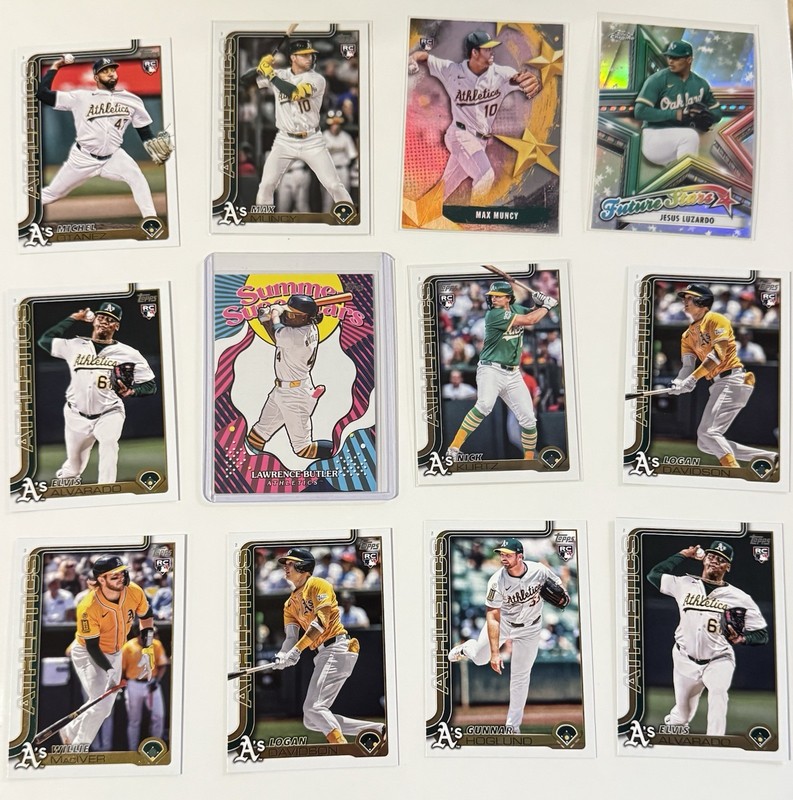 Topps Oakland Athletics 12-Card RC Lot Max Muncy Butler Luzardo