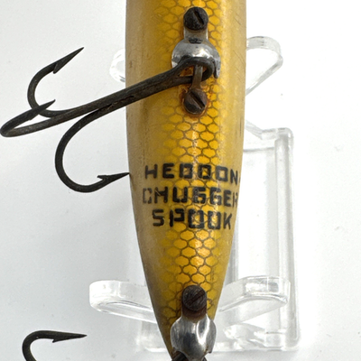 Vintage Heddon CHUGGER SPOOK Fishing Lure Rare Perch Color w/ Gold
