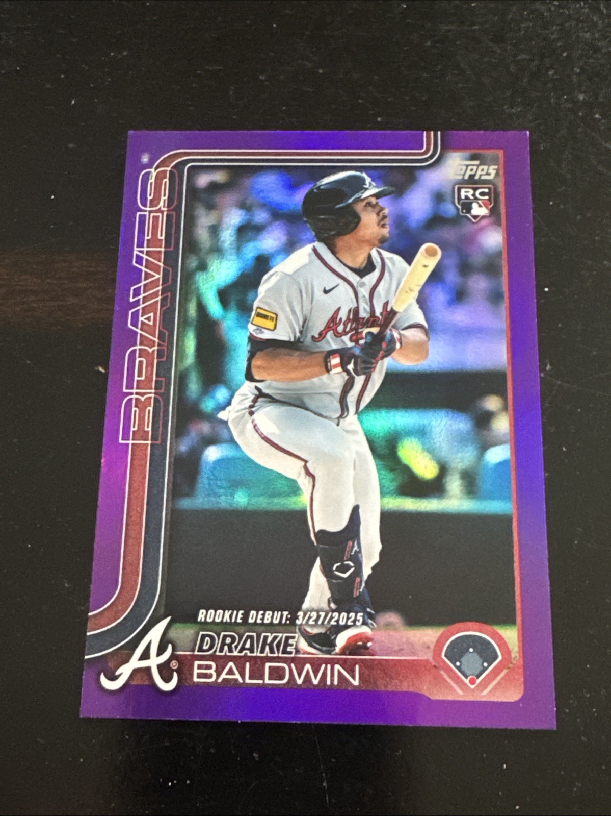 2025 Topps Update Drake Baldwin Rookie Card Debut Purple Foil /250