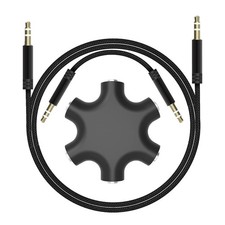 EBEETECH 3.5mm Multi Headphone Audio Splitter 5-Jack Female Connector black