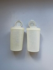2 x Vintage Tupperware blickdichte Gewürz-/Salz-/Pfefferstreuer