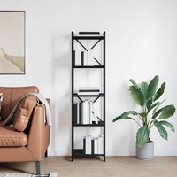 BüCherregal 40 X 30 X 155 Cm Holzwerkstoff Schwarz Eichen-Optik