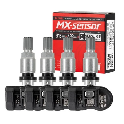Autel MX-Sensor, Programmable TPMS Sensor 315& - Metal Valve, Pack of 4 - Image 1 of 2