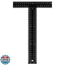 T Square Ruler - 12 inch Metal T Ruler for Drafting, Architecture, Engineerin