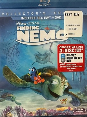 Finding Nemo Blu-ray DVD Combo 3 Disc Collector's Edition New Sealed