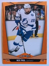 NICK PAUL ORANGE SSP 2024-25 OPC O-PEE-CHEE 01/25 ORANGE PARALLEL #92 LIGHTNING