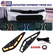 For Honda Civic 2025-2026 LED Daytime Running Light DRL Fog Lamp w/ Dynamic Turn