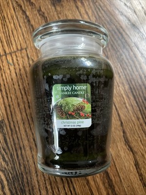 Yankee Candle ''Christmas Pine'' Simply Home 12oz Jar Retired New Christmas Candle