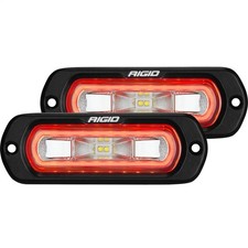 Rigid Industries Sr-l Series Flush Mount Led Spreader Pair W Red Halo Rigid Industries Sr-l Series Flush Mount Led Spreader Pair W Red Halo