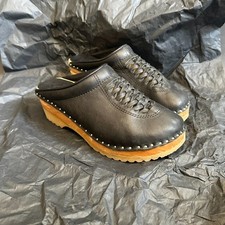 Troentorp Black Ideal Wright Woven Clogs 39