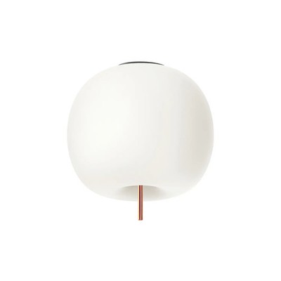 KDLN Deckenleuchte Deckenlampe Kushi 33 opal weiß kupfer dimmbar Glas Ø 33 cm