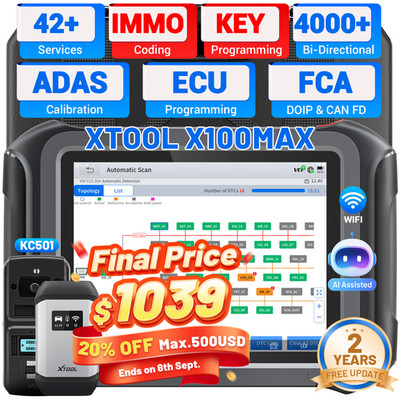 XTOOL X100MAX KC501 ECU & Key Programmer Diagnostic Tool Scanner Bi-directional