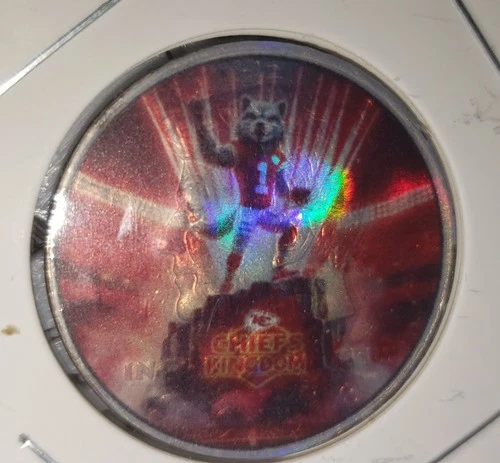 Kansas City Chiefs Mascot KC Wolf Colorized Kennedy Half Dollar