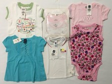Gap Old Navy Baby Girl 12-18 Months Lot of 8 Shirts  Bodysuits NWT NOS
