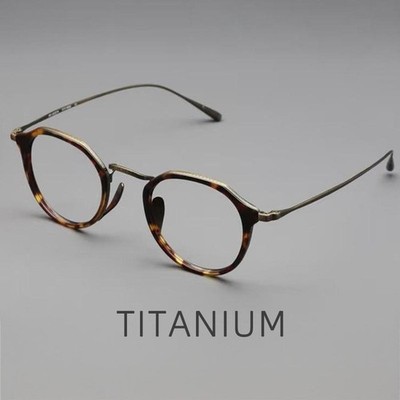 Ultralight Polygon Eyeglass Frames Titanium Glasses Japanese Spectacles KMN1113