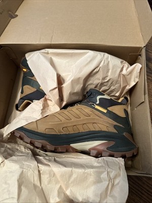 Merrell Moab Speed 2 Mid WP Shoes Mens Size 8 Tan Waterproof Hiking J038425