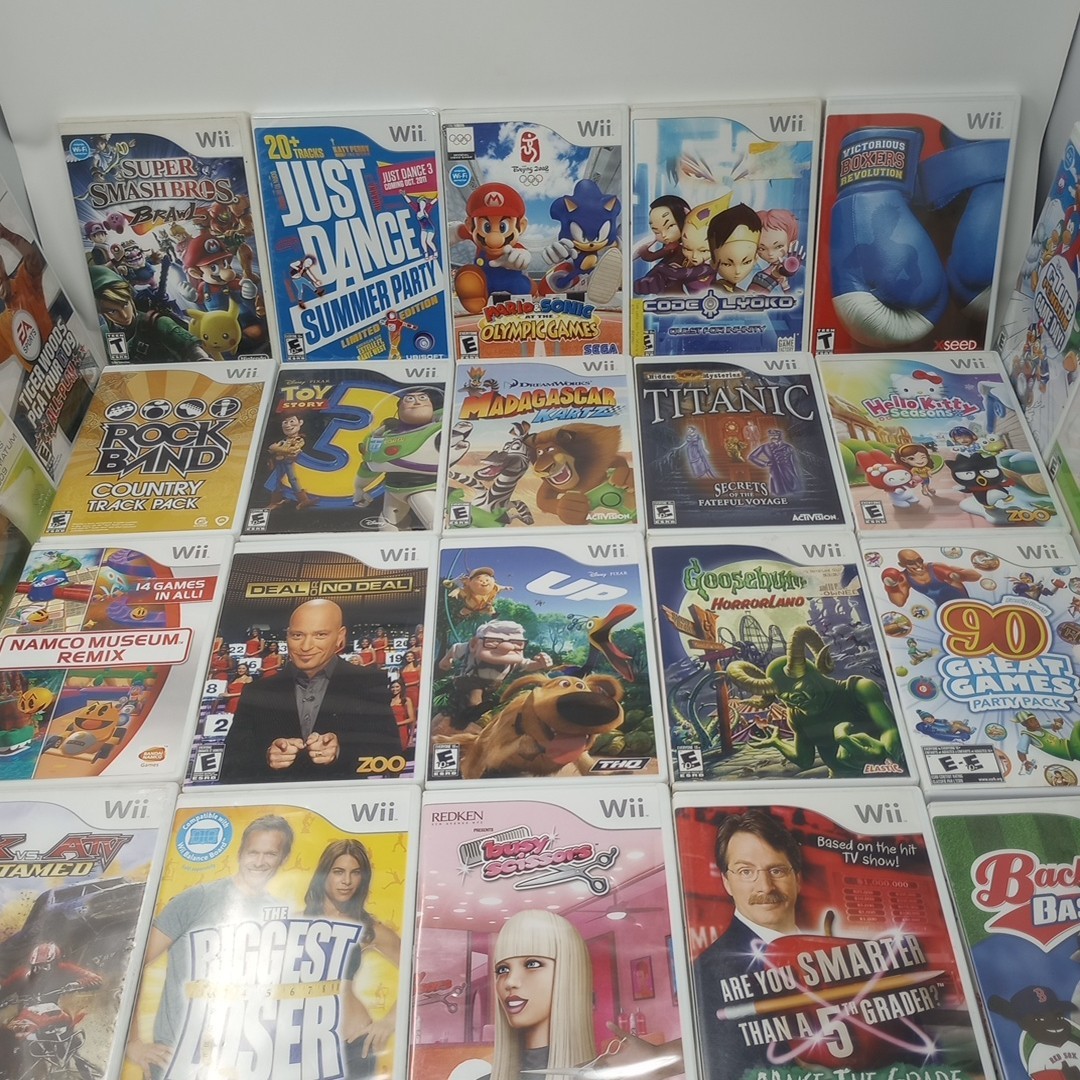 Lot Of 25 Nintendo Wii Games With Cases (Many With Manuals) UNTESTED