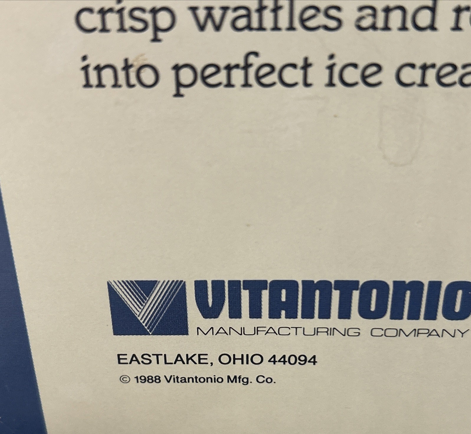 New Open Box Vintage Vitantonio Waffle Coner No. 700 NS, Made In USA **READ