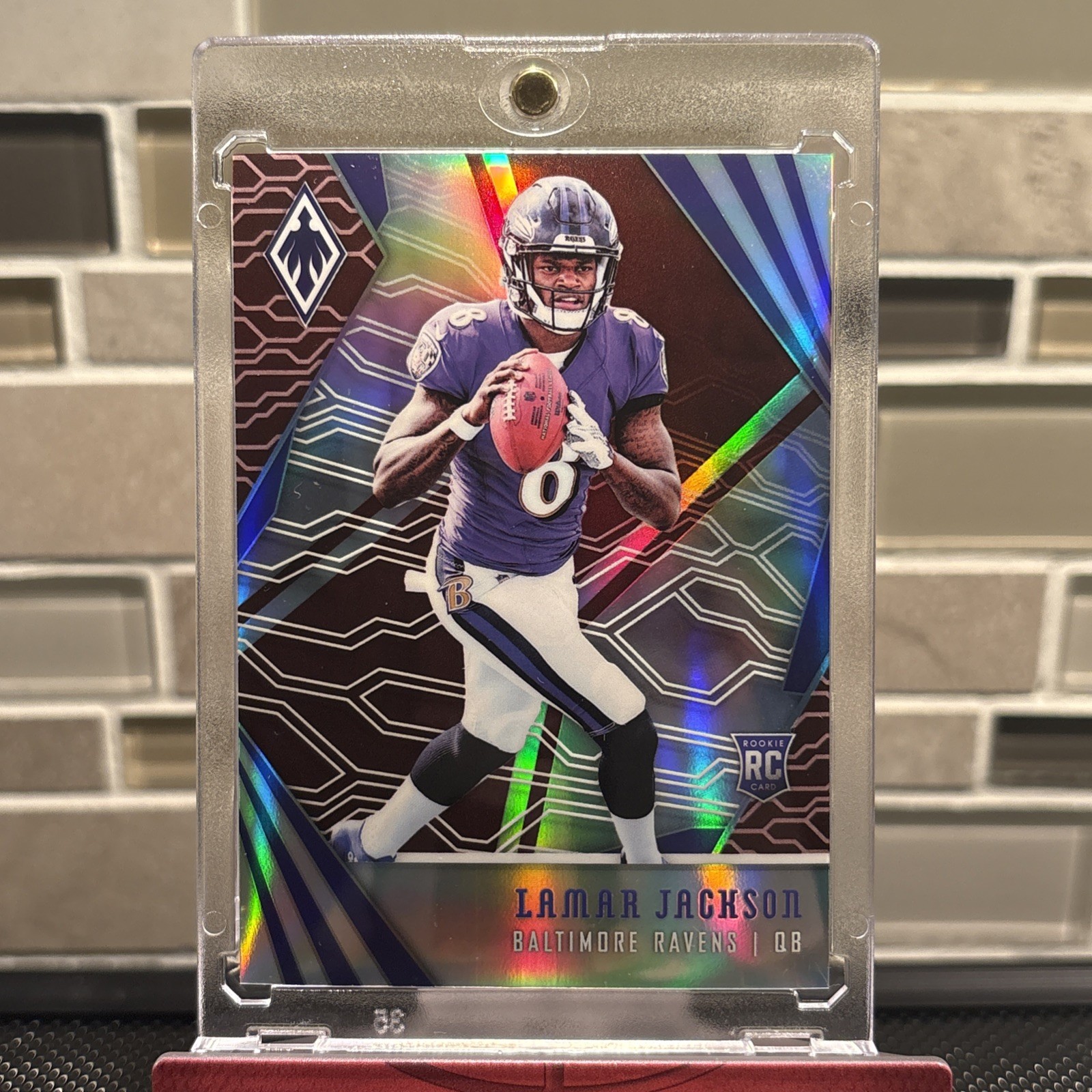 2018 Panini Phoenix - Rookies Lamar Jackson #112 Red /299 (RC)