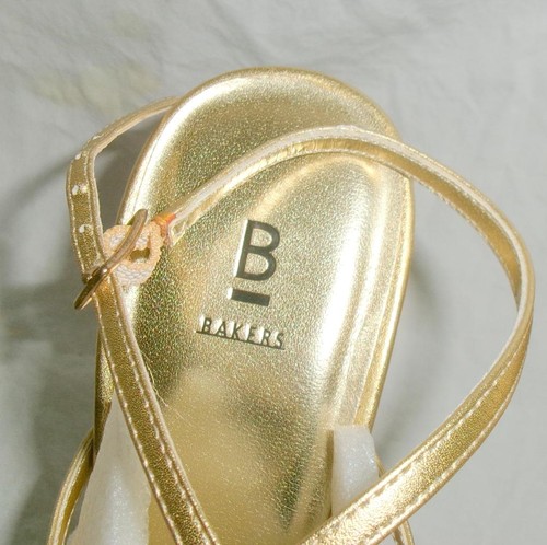 NUOVE scarpe panettieri donna sandali 7B oro stiletto plateau cinturino incrociato - Foto 6 di 8