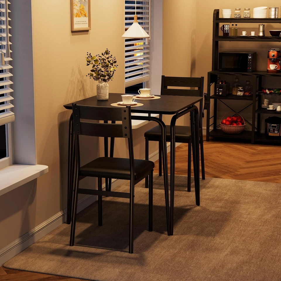 Essgruppe 3er-Set, Esstisch mit 2 Stühlen, Küchentisch-Set für 2 Personen - Bild 3 von 4