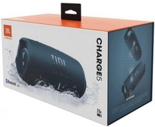 JBL CHARGE 5 Portable Waterproof Speaker with Powerbank - Blue - NEW