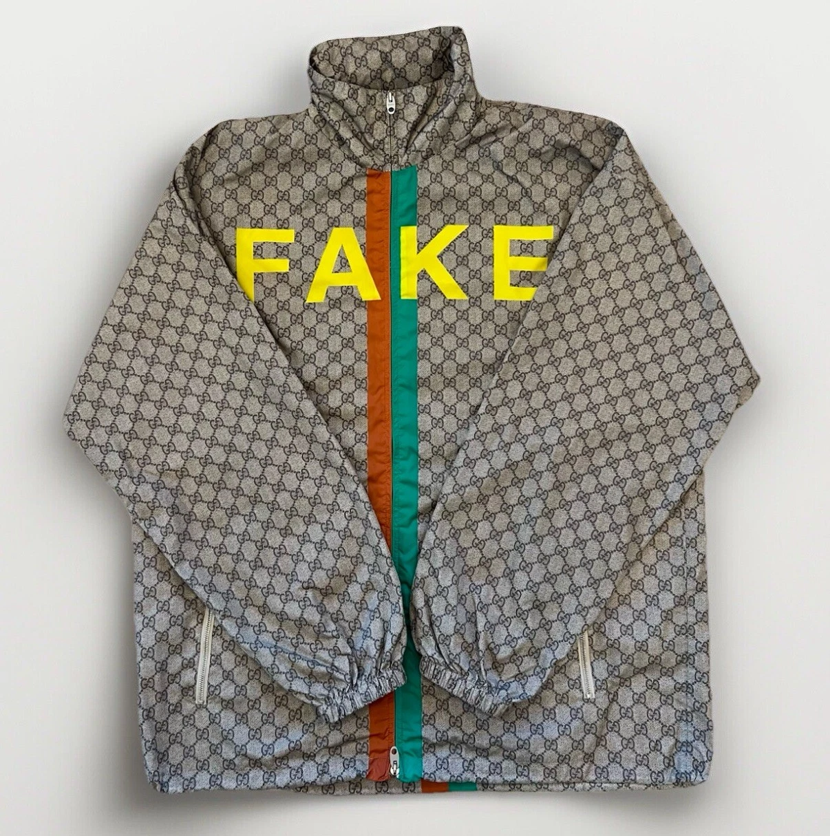 Coupe vent en nylon Gucci Gg Supreme 100 % authentique/porté 1 x/DÉTAIL 2,9 !
