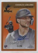 2023 Chrome Platinum Anniversary Orange Refractor 17/25 Charles Leblanc Auto c2a