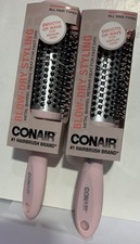 Conair Velvet Touch Large Blow-Dry Styling Bristle Round Hairbrush  Pack of 2 