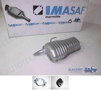 Imasaf ESD Auspuff Endtopf+Anbauteile für Peugeot 106 I + II 1.4 + 1.6 1991-1996