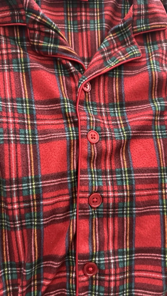 Family Pajamas Tartan Red Plaid Pajama Set Kids Size S 6/7 Christmas Holiday 2pc - Image 2 of 4